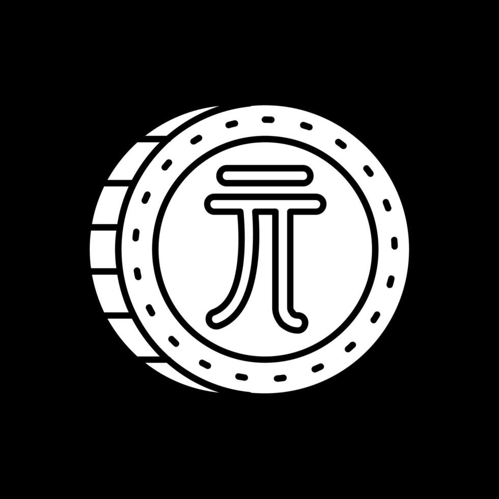 New taiwan dollar Glyph Inverted Icon vector