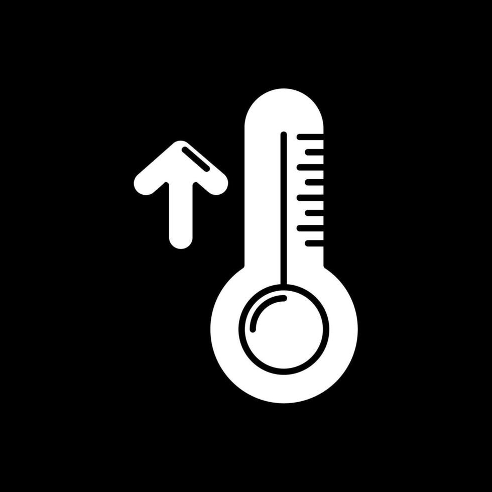 High temperature Glyph Inverted Icon vector
