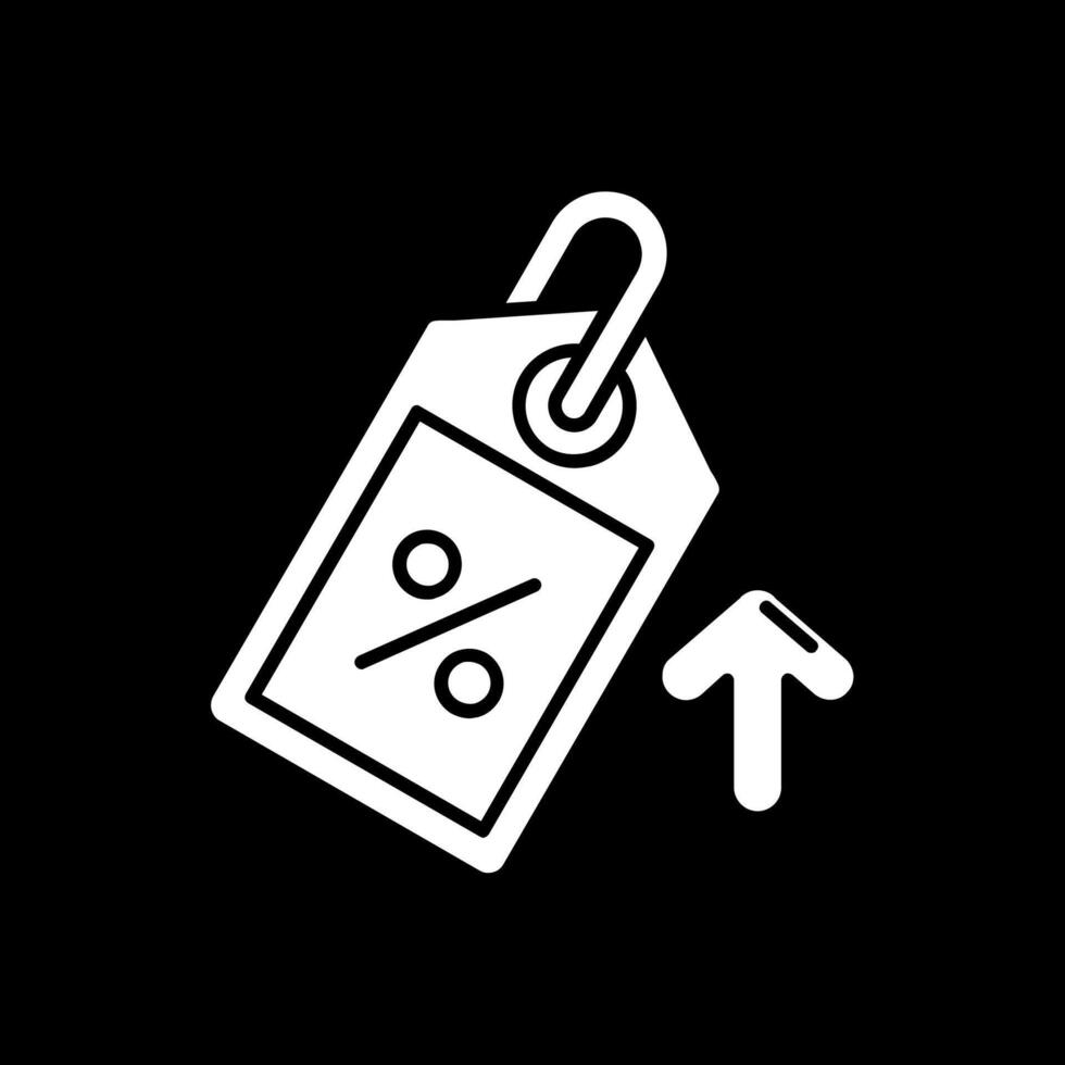 Price tag Glyph Inverted Icon vector