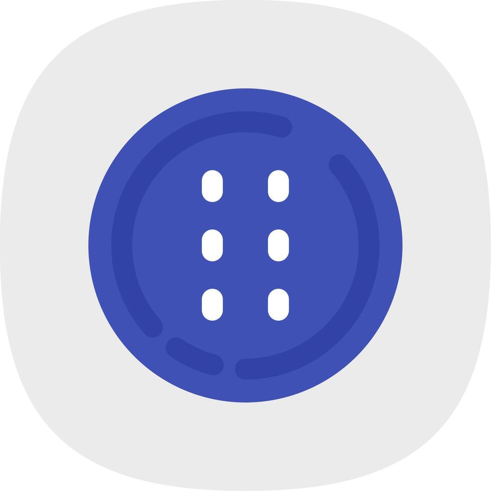 Dotted line Flat Curve Icon vector