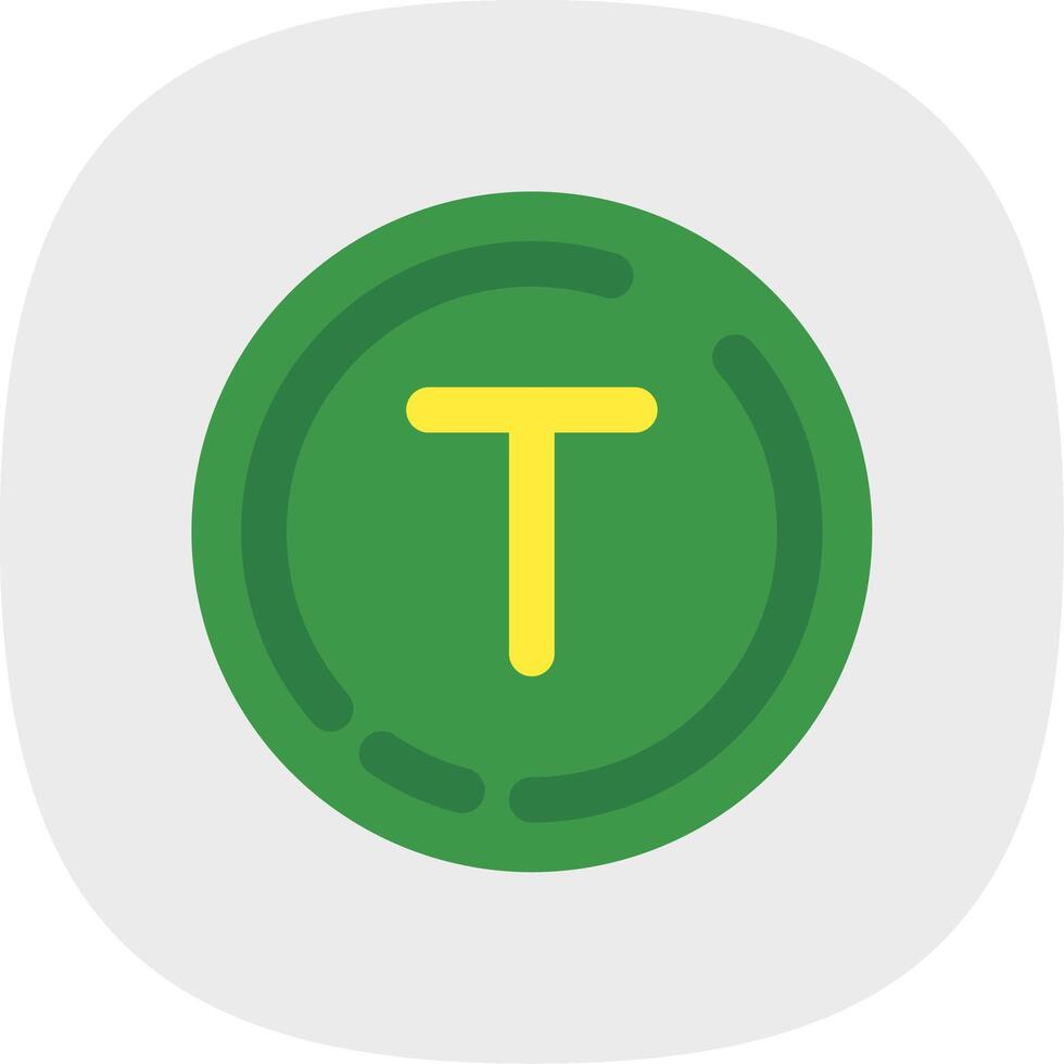 Add text Flat Curve Icon vector