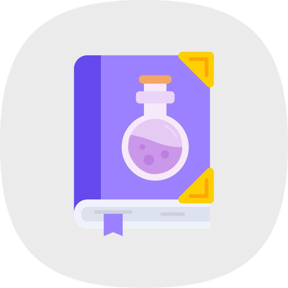 Sciene book Flat Curve Icon vector