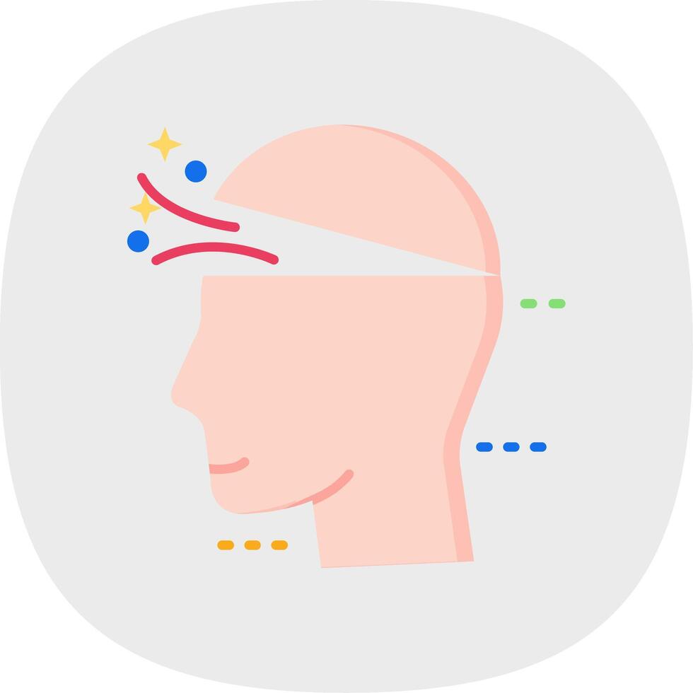 Open mind Flat Curve Icon vector
