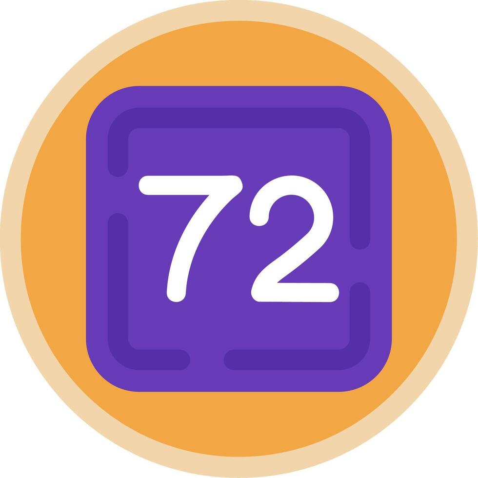 Seventy Two Flat Multi Circle Icon vector