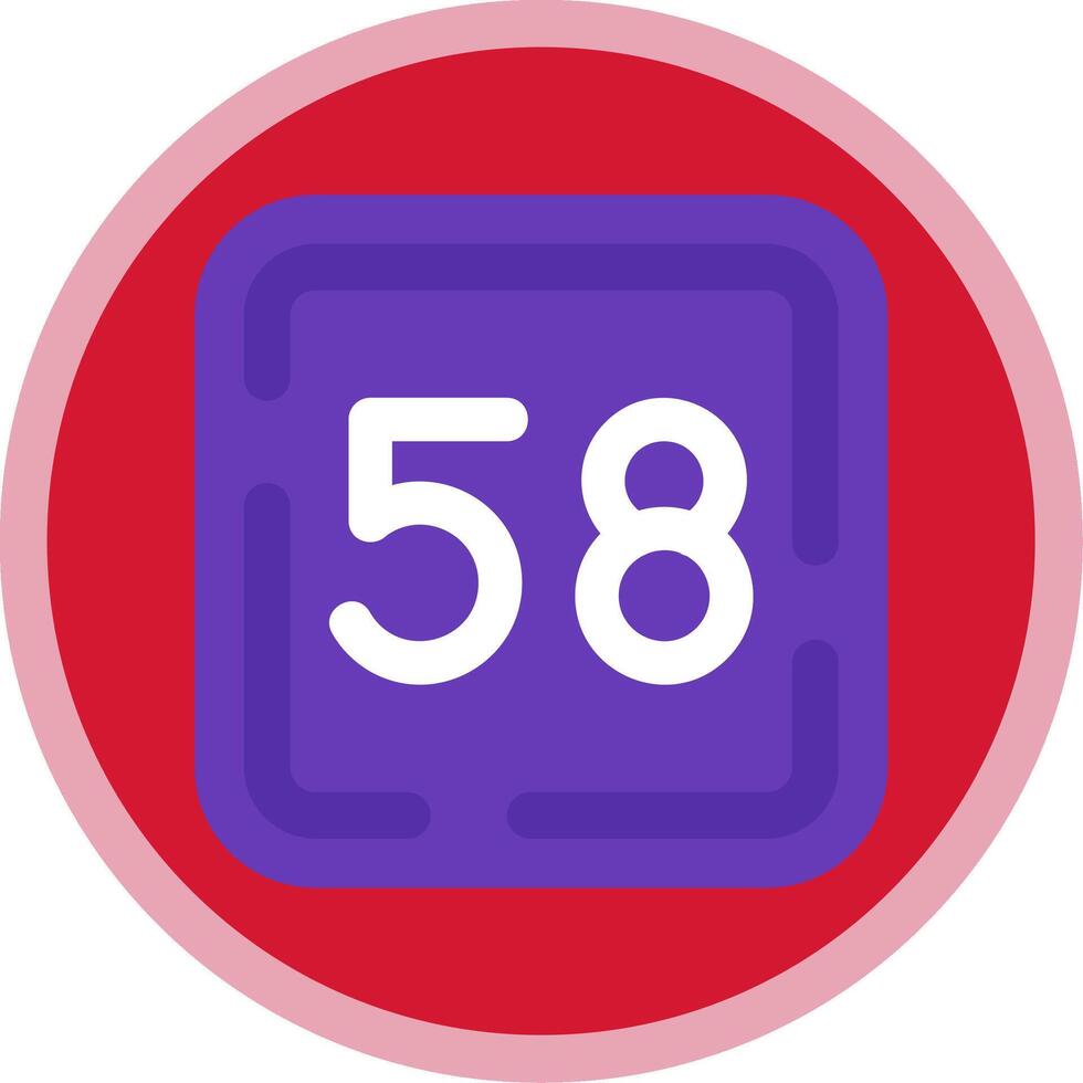 Fifty Eight Flat Multi Circle Icon vector
