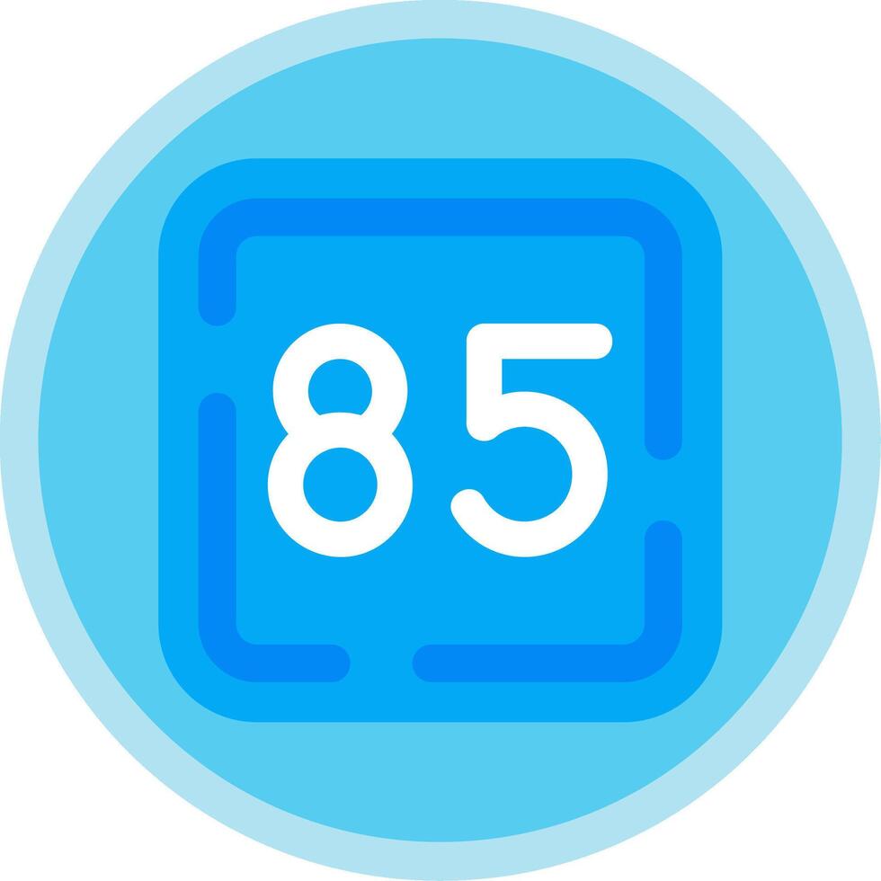 Eighty Five Flat Multi Circle Icon vector