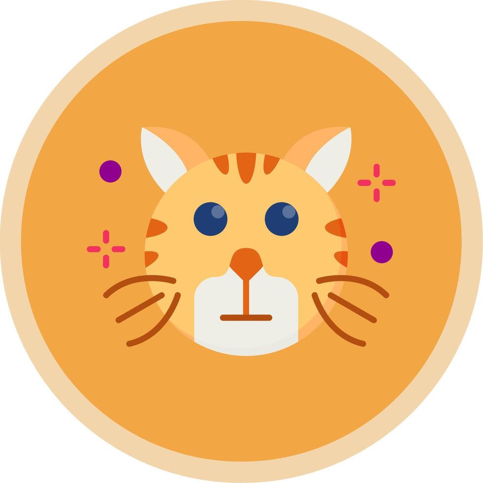 Rolling eyes Flat Multi Circle Icon vector