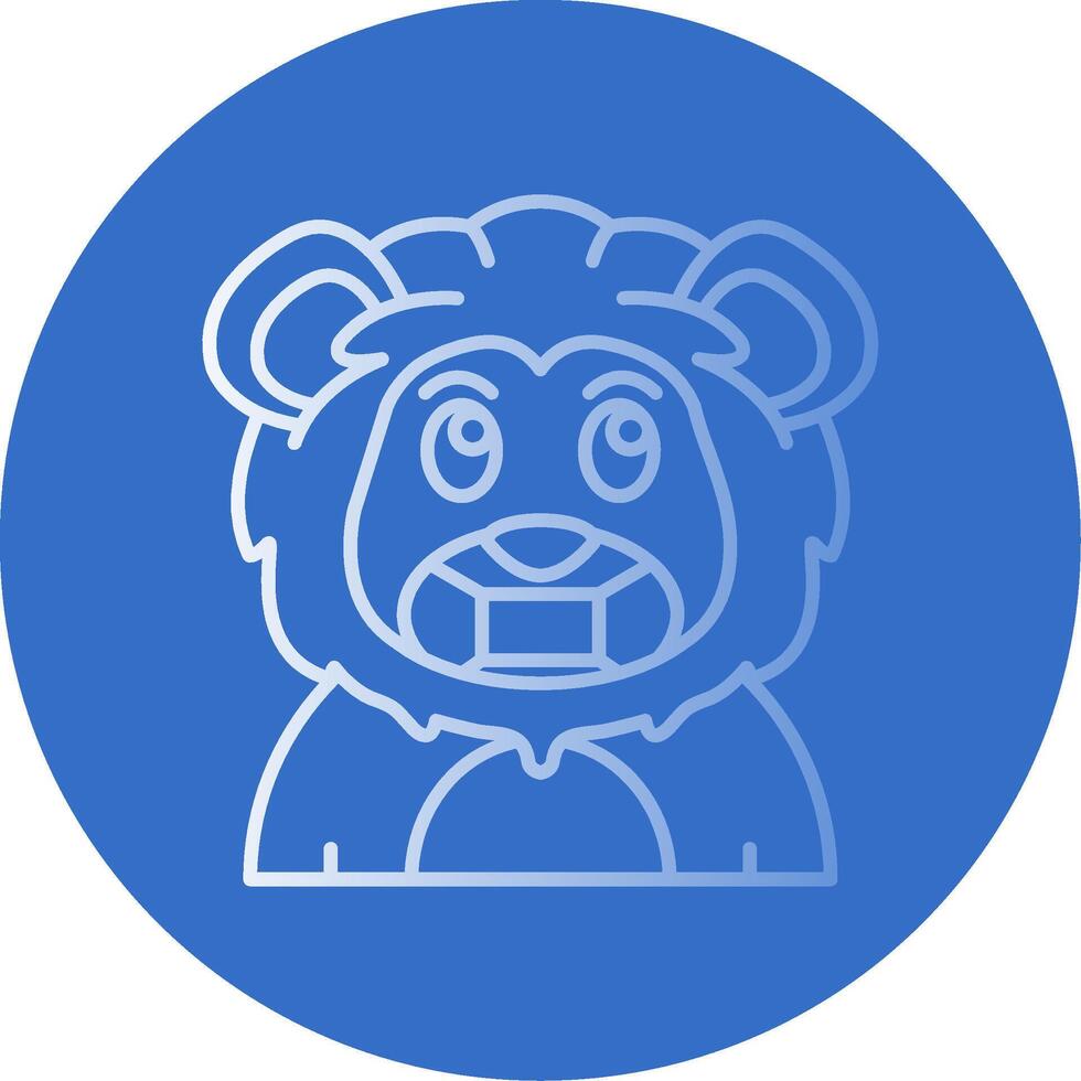 Face mask Gradient Line Circle Icon vector