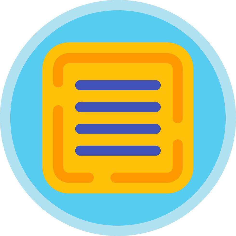 Text justify Flat Multi Circle Icon vector