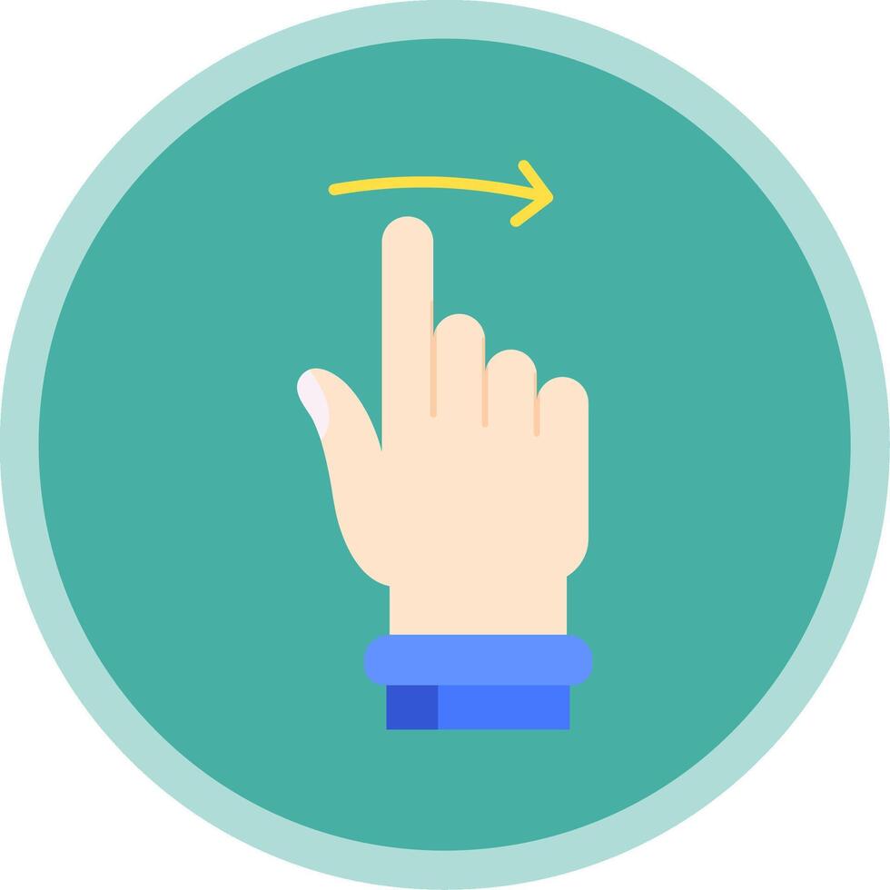 Swipe Right Flat Multi Circle Icon vector