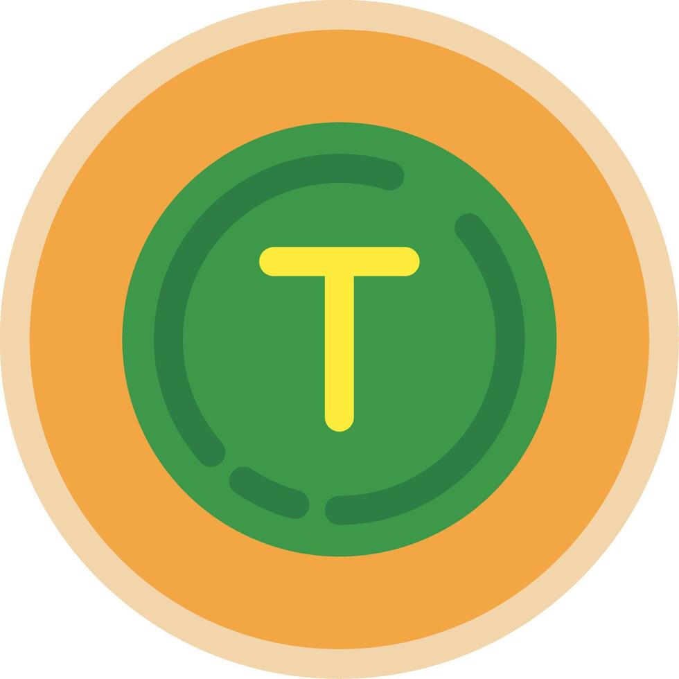 Add text Flat Multi Circle Icon vector