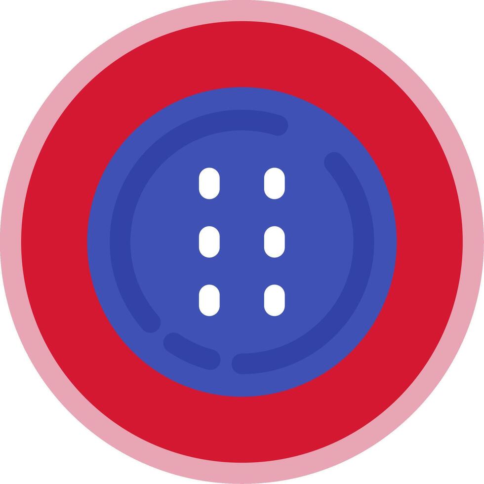 Dotted line Flat Multi Circle Icon vector