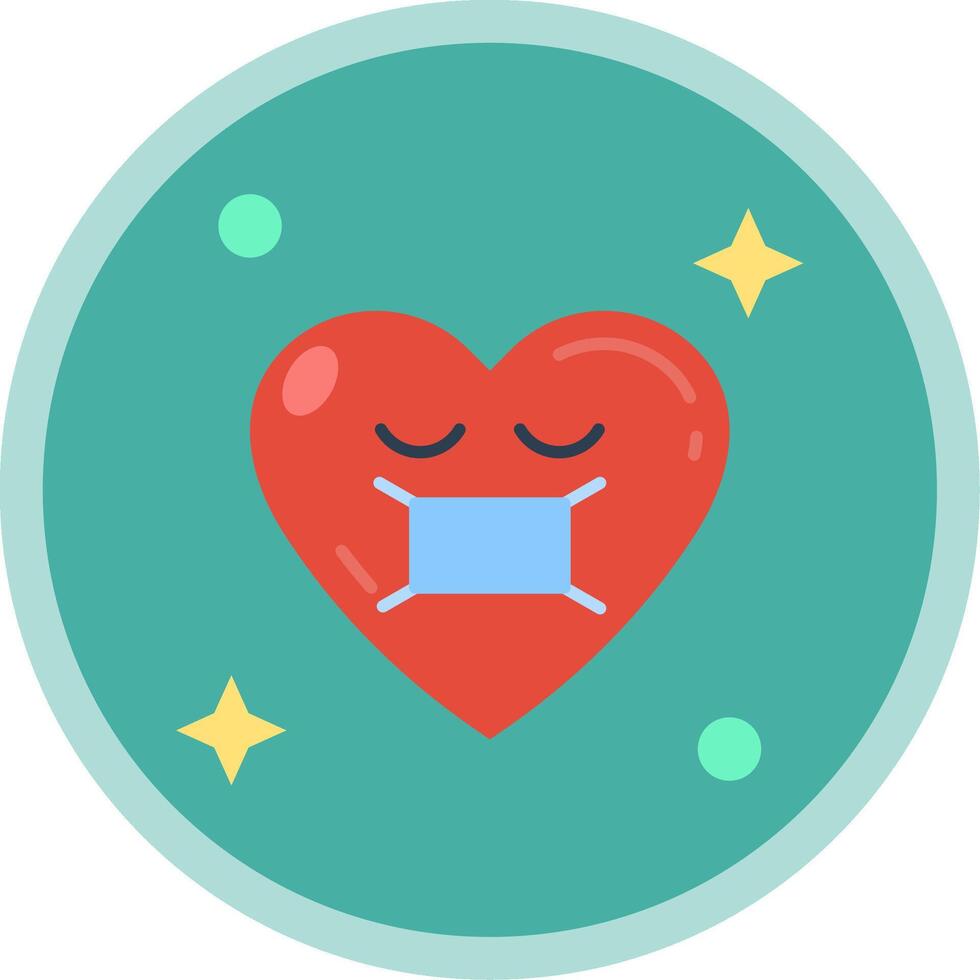 Face mask Flat Multi Circle Icon vector