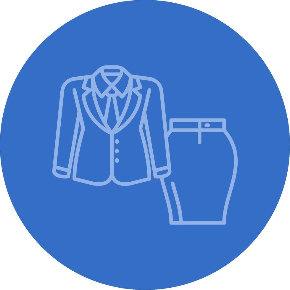 Women suit Gradient Line Circle Icon vector