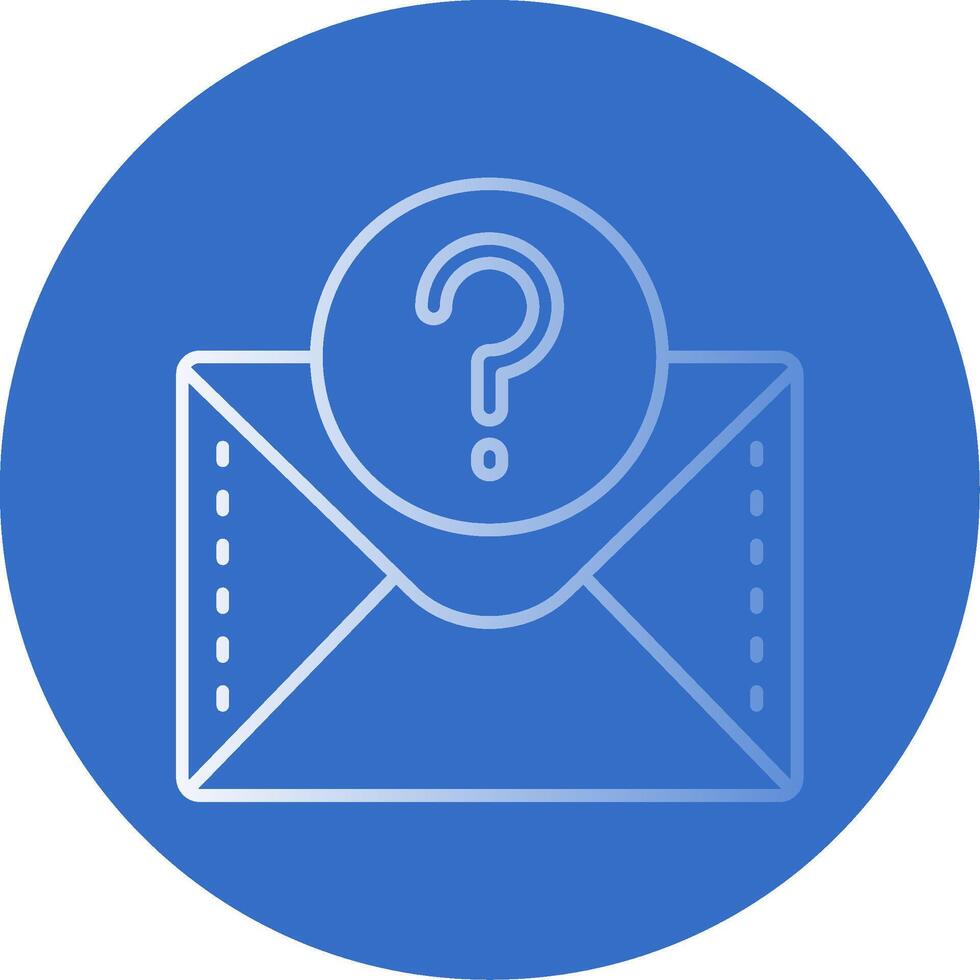 Question mark Gradient Line Circle Icon vector