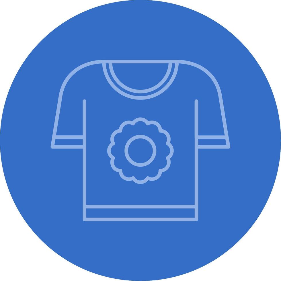 T shirt Gradient Line Circle Icon vector