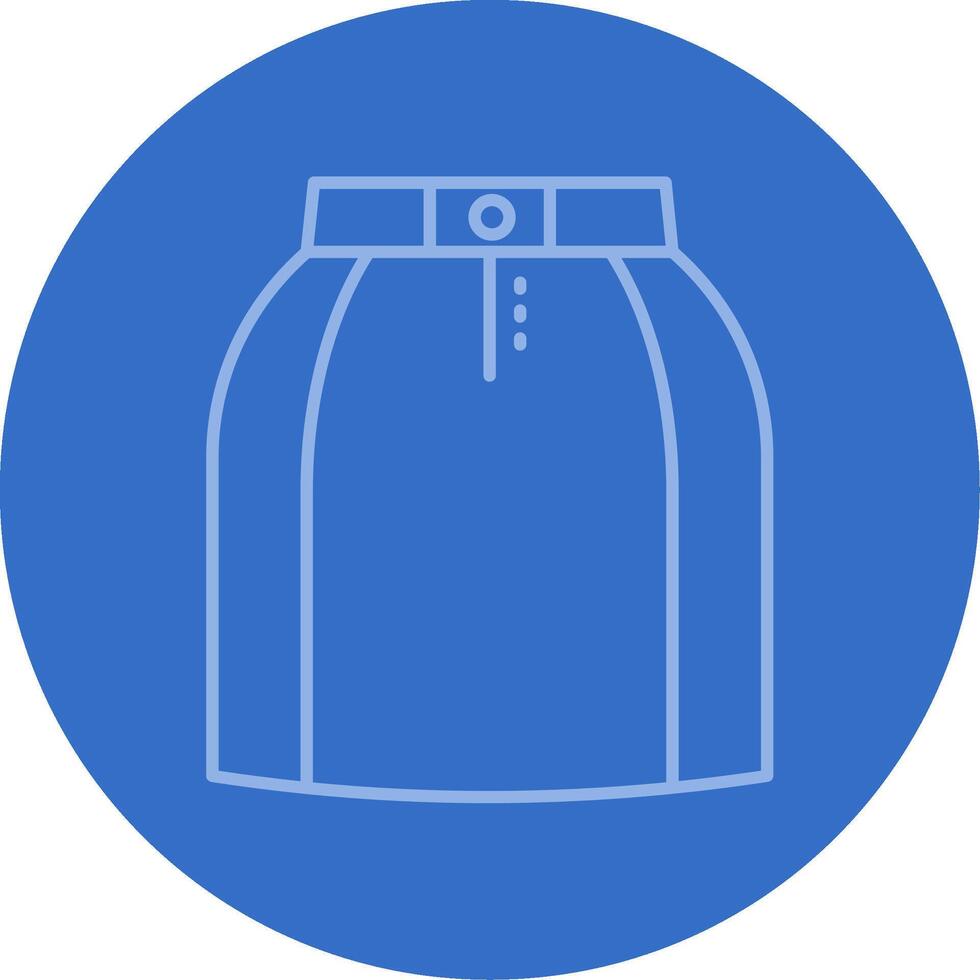 Mini skirt Gradient Line Circle Icon vector