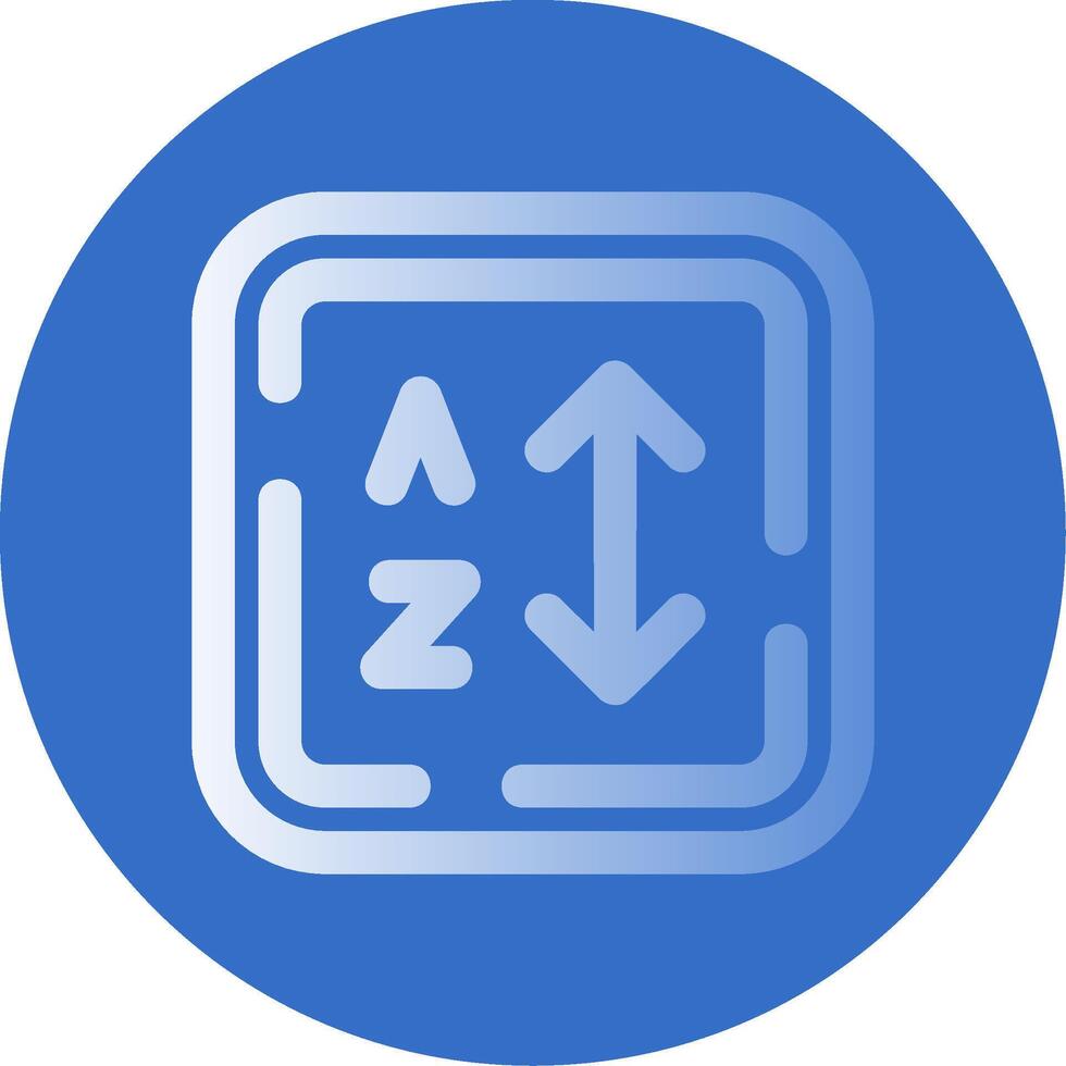 Alphabetical order Gradient Line Circle Icon vector