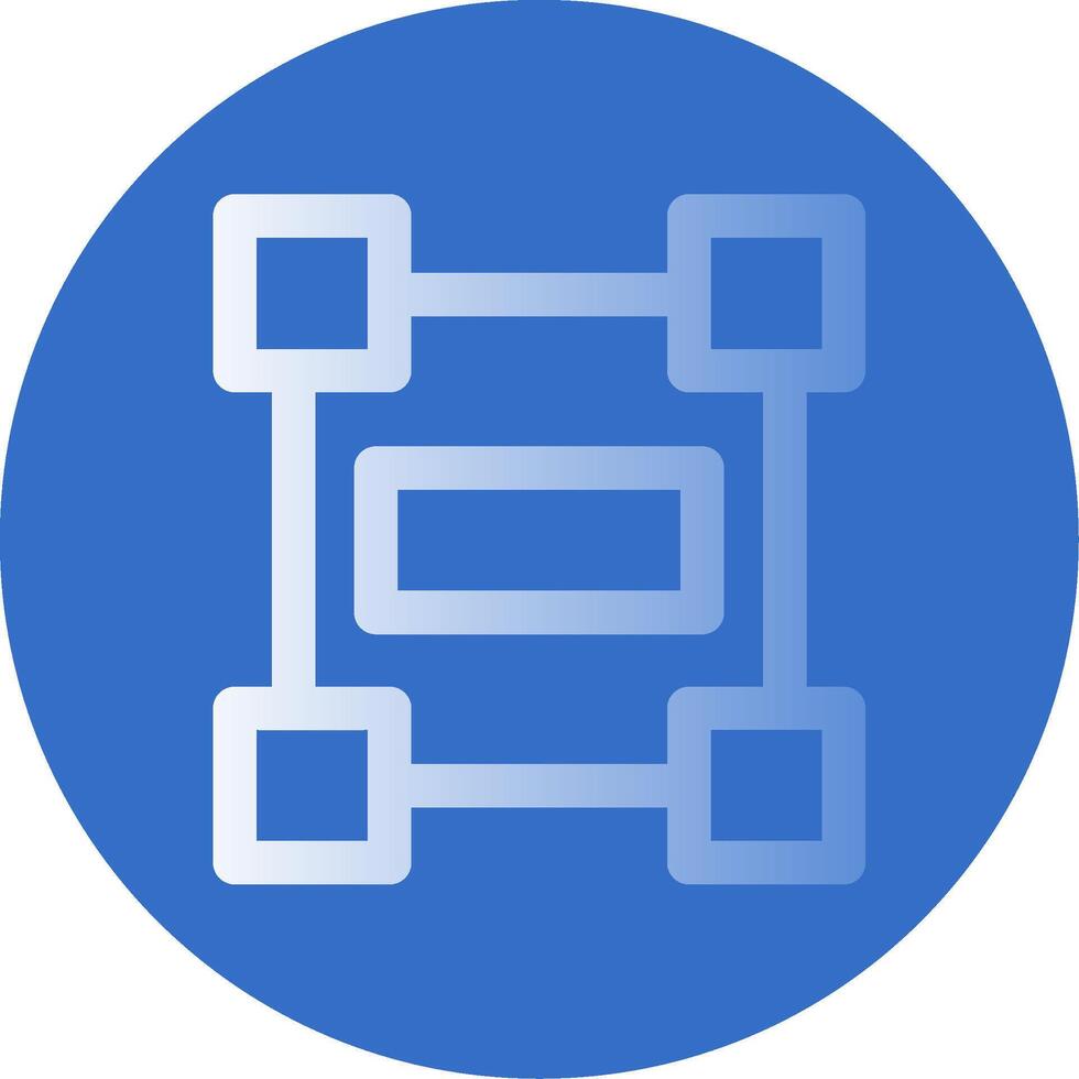 Rectangle frame Gradient Line Circle Icon vector