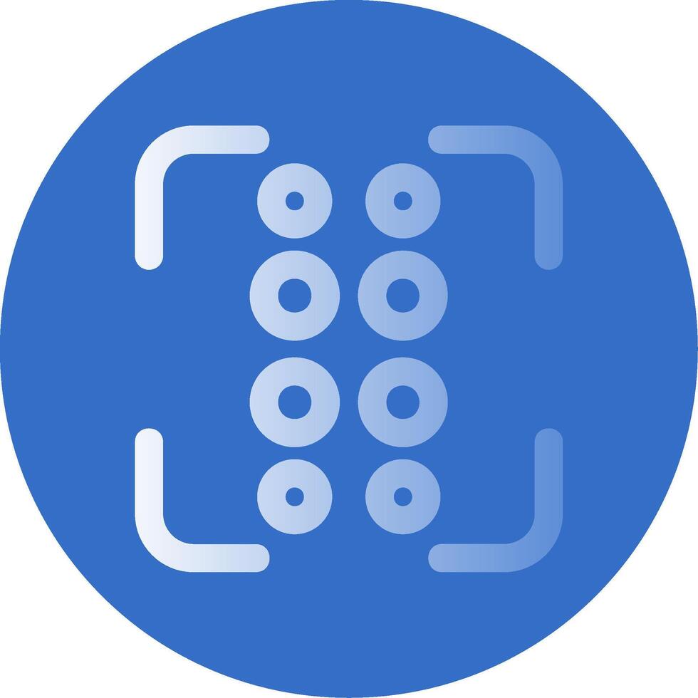 Reorder dots vertical Gradient Line Circle Icon vector
