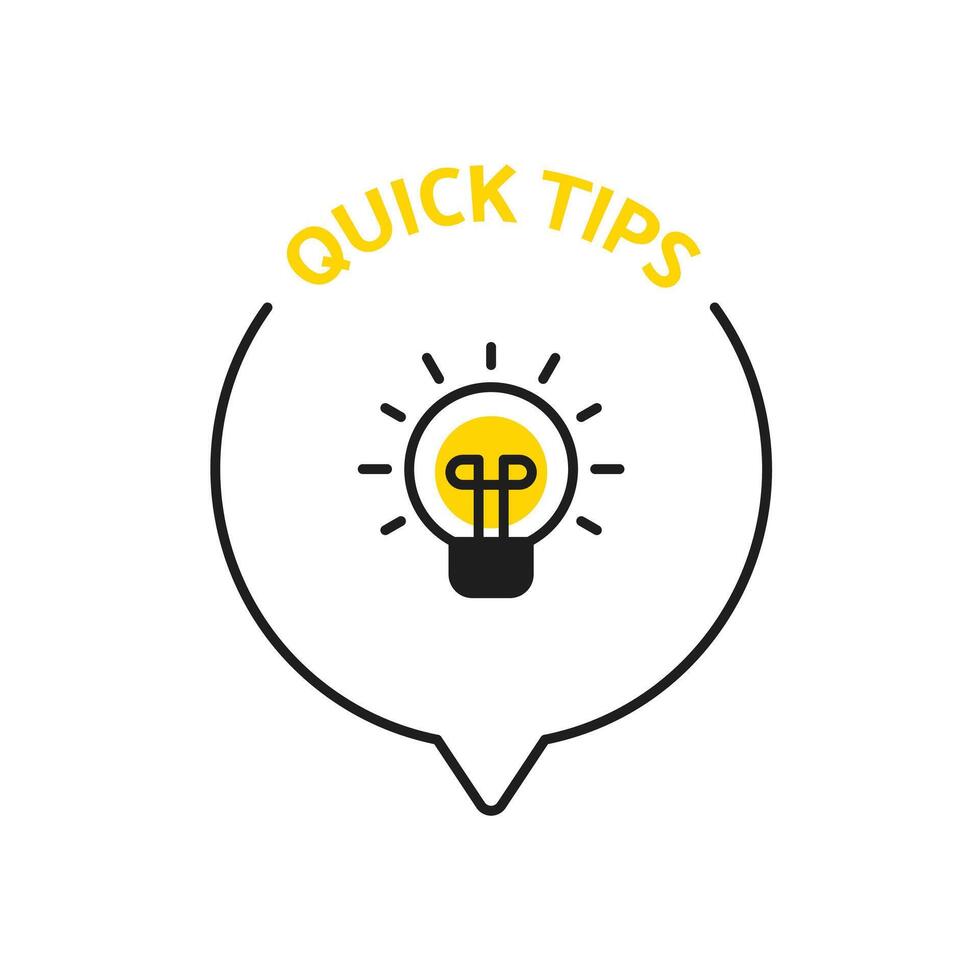 Quick tips vector label vector design