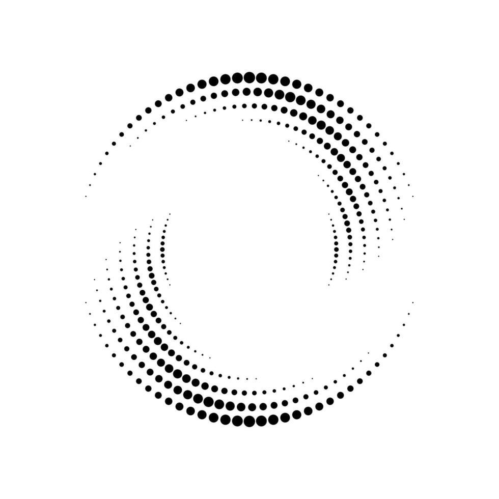 Abstract circle dotted halftone vector design