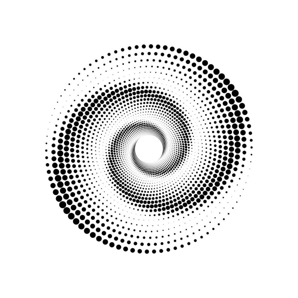 Abstract circle dotted halftone vector design