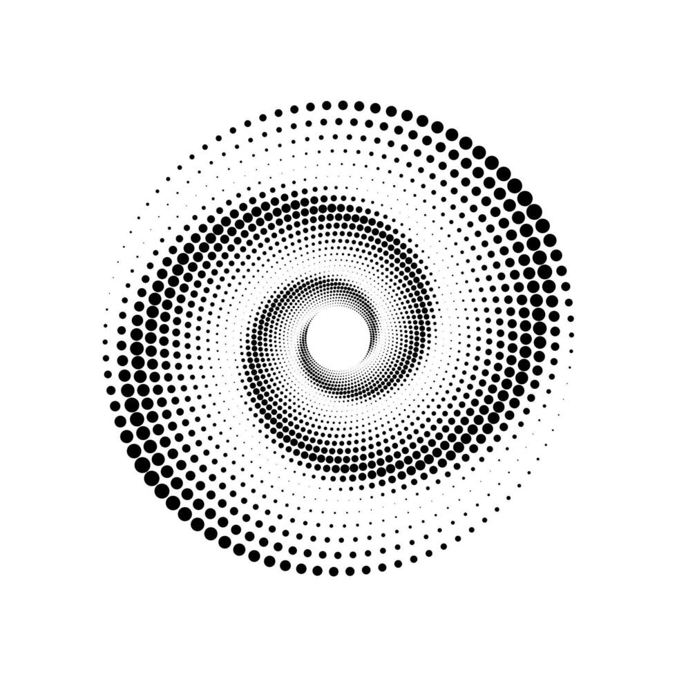 Abstract circle dotted halftone vector design