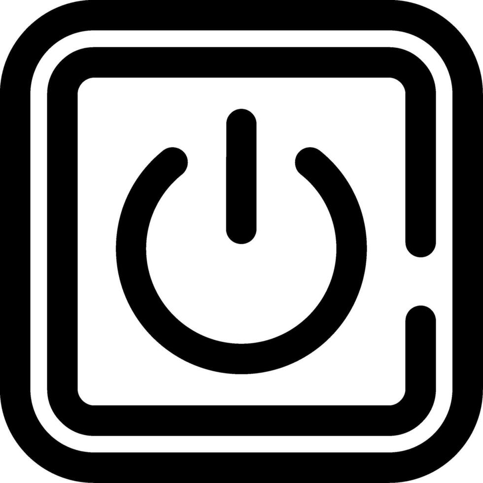 Power on Skined Filled Icon vector