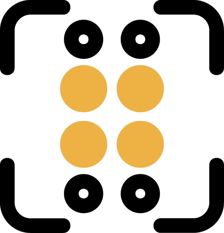 Reorder dots vertical Skined Filled Icon vector
