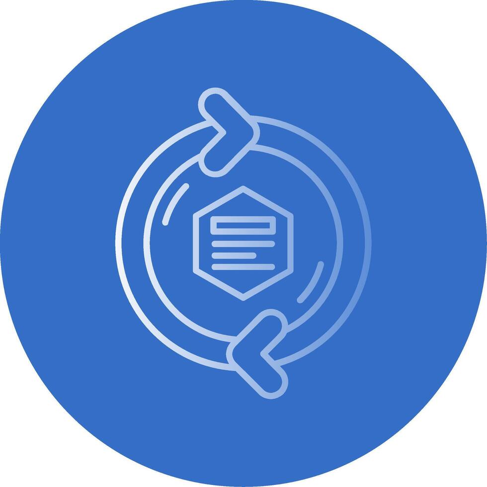 Refresh arrow Gradient Line Circle Icon vector