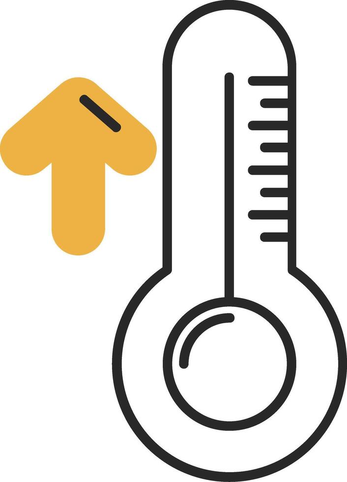 High temperature Skined Filled Icon vector