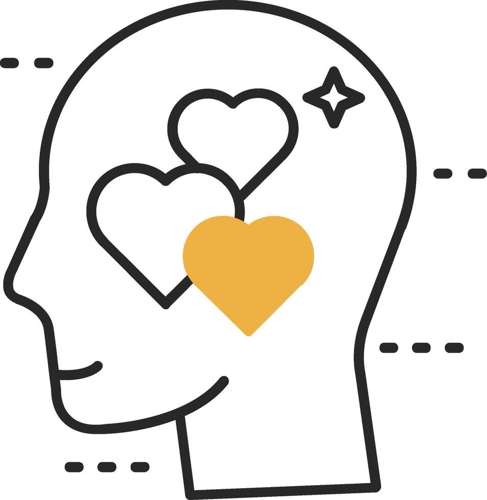 In love Skined Filled Icon vector