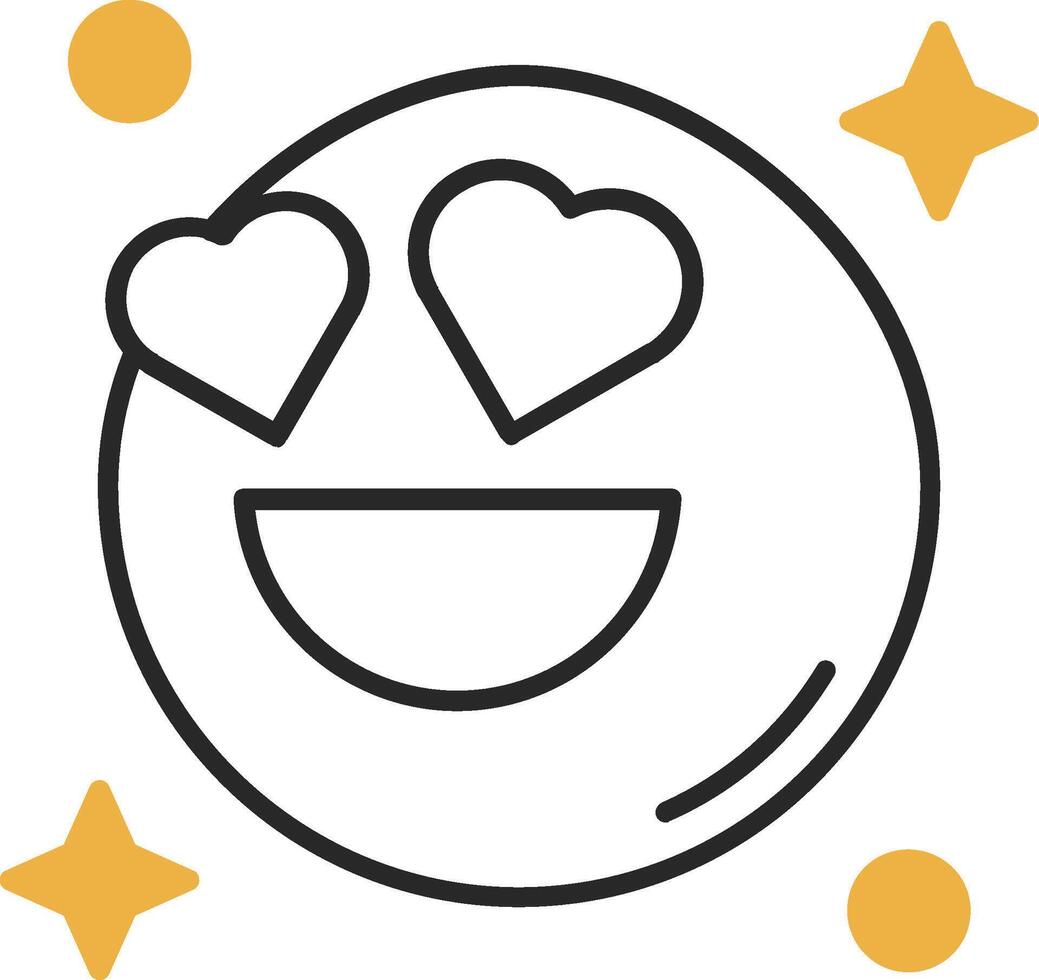 In love Skined Filled Icon vector