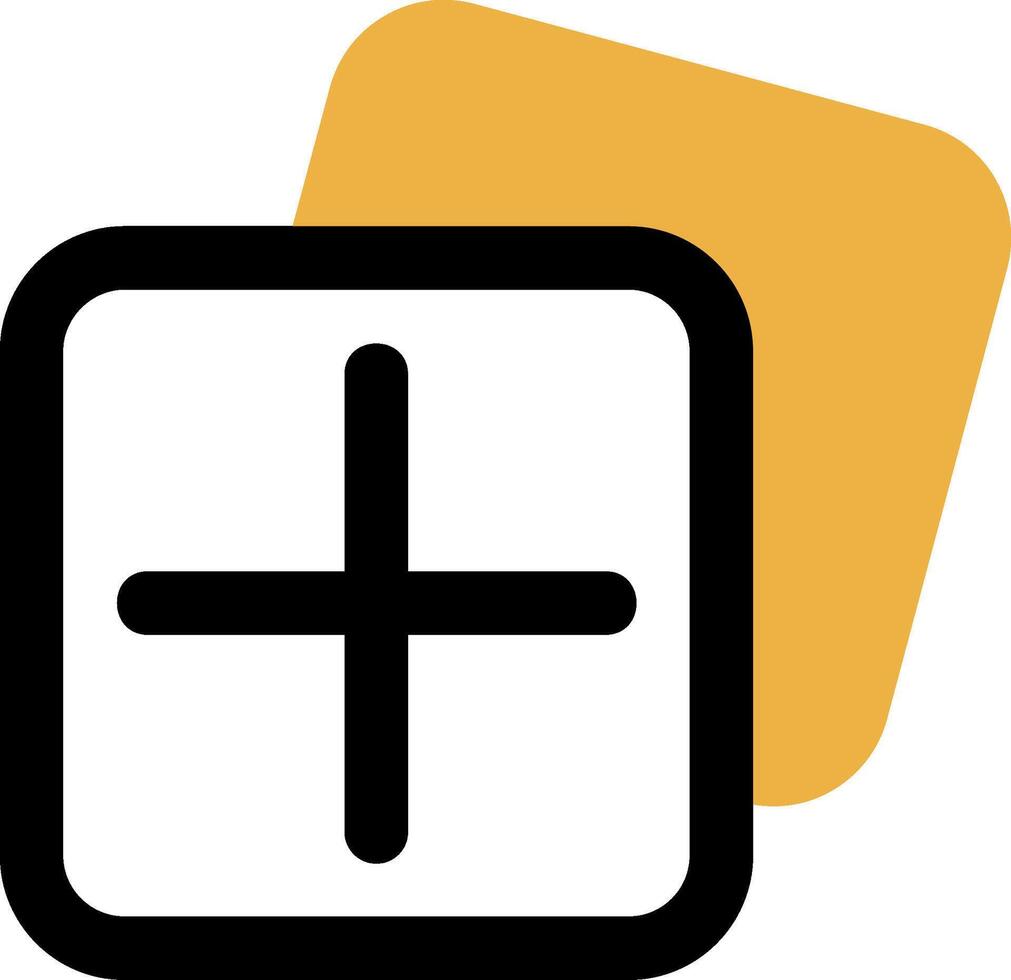 Add 1 Skined Filled Icon vector