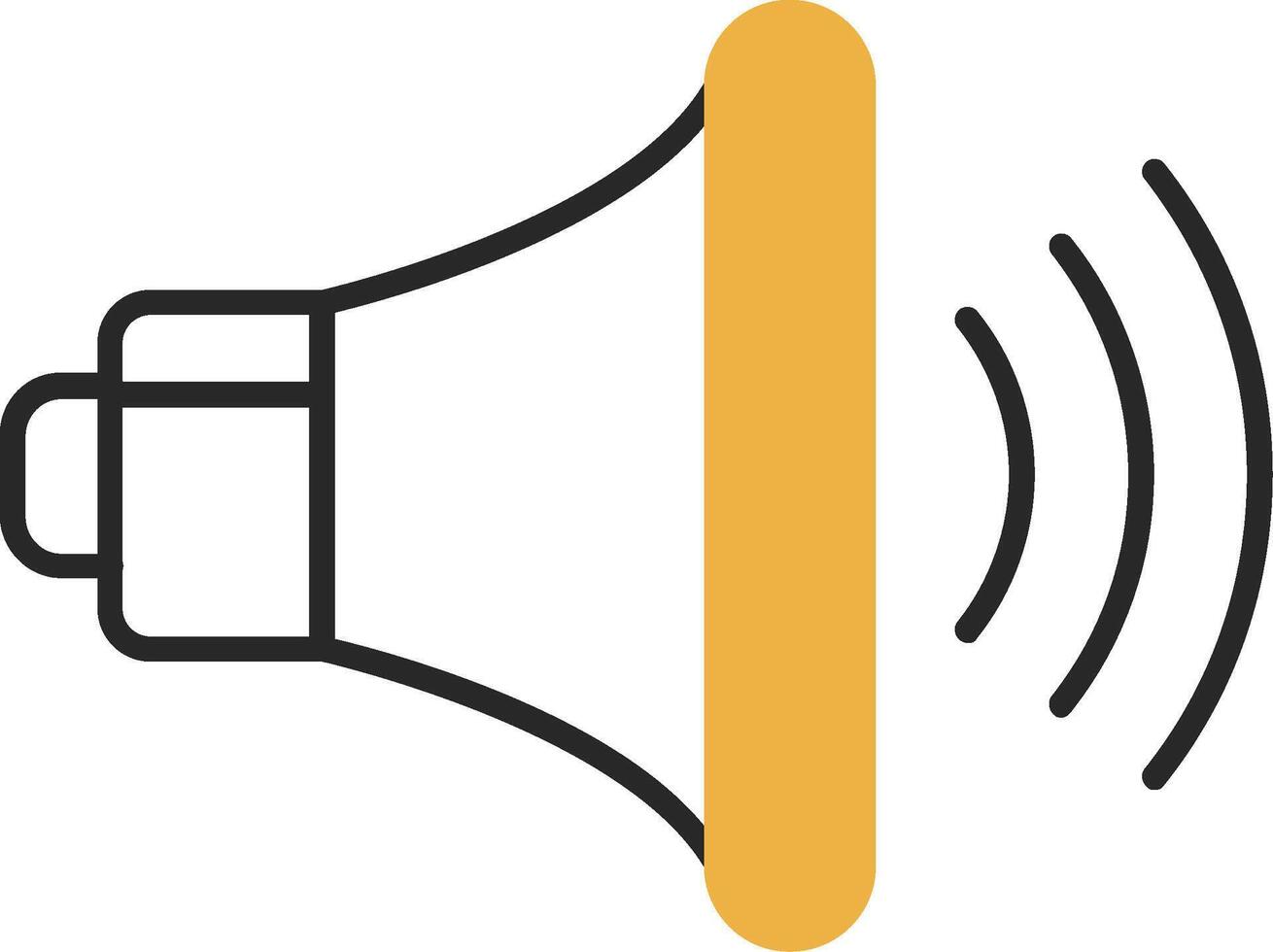 volume up Skined Filled Icon vector