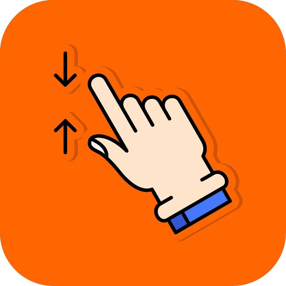Zoom Out Filled Orange background Icon vector