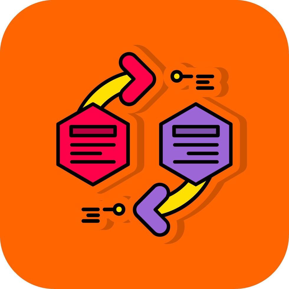 Infographic elements Filled Orange background Icon vector