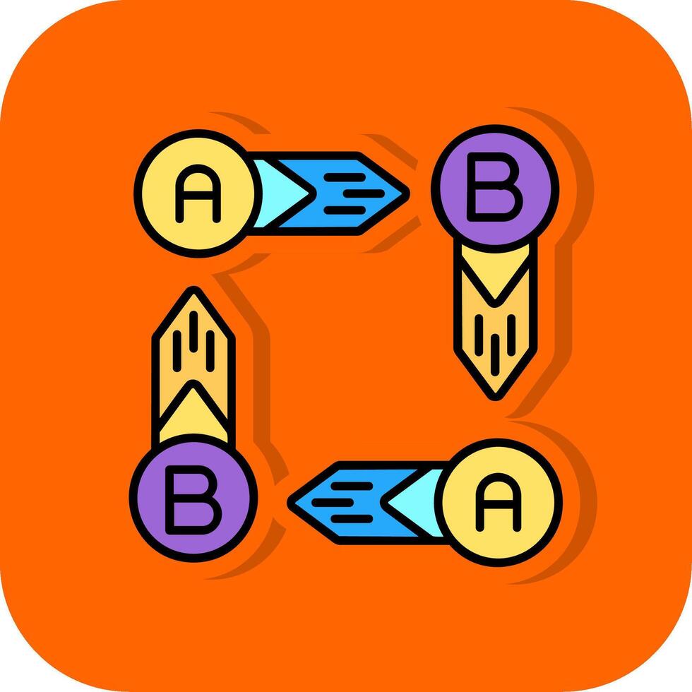 Infographic elements Filled Orange background Icon vector