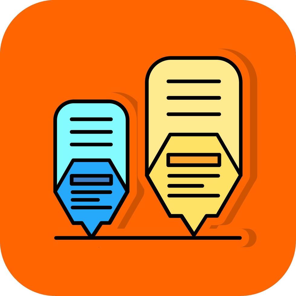 Infographic elements Filled Orange background Icon vector