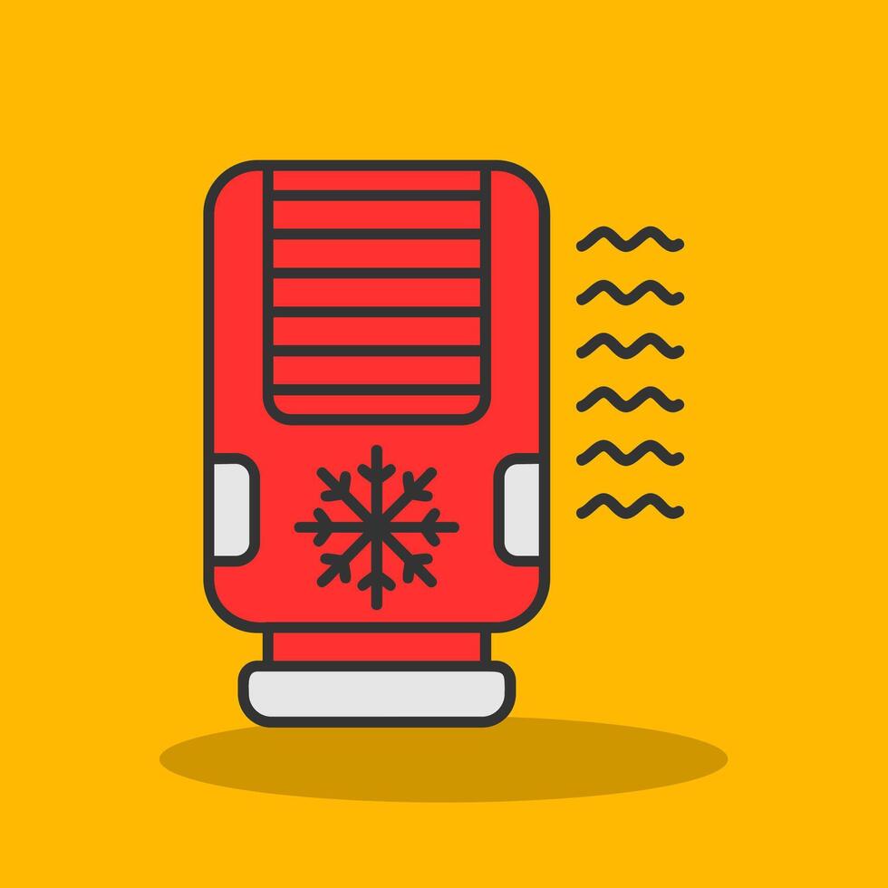 Air conditioner Filled Shadow Icon vector