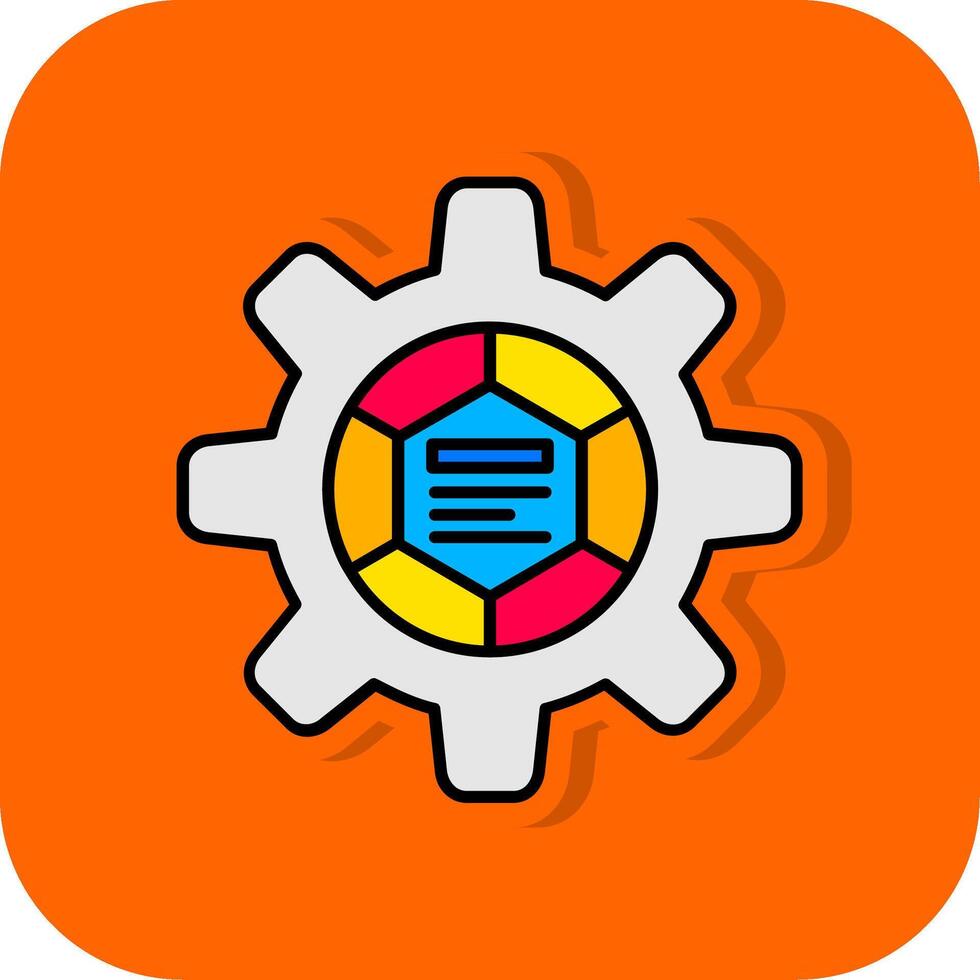 Infographic elements Filled Orange background Icon vector