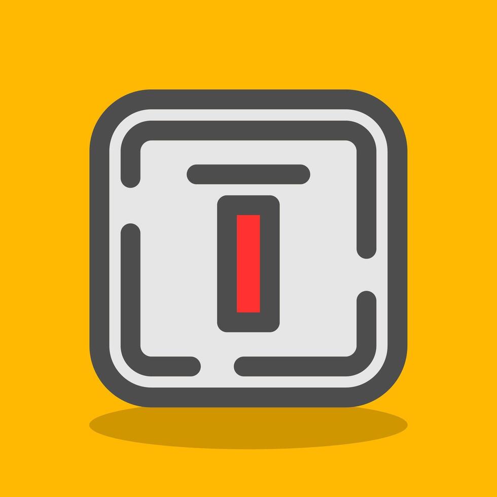 Top alignment Filled Shadow Icon vector