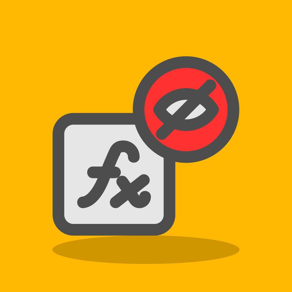 Hidden layer style Filled Shadow Icon vector