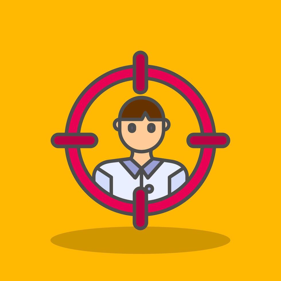 Target audience Filled Shadow Icon vector