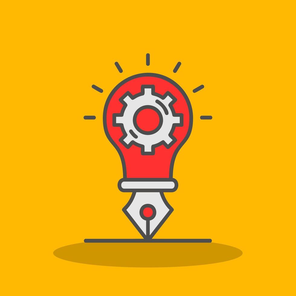 Creative idea Filled Shadow Icon vector