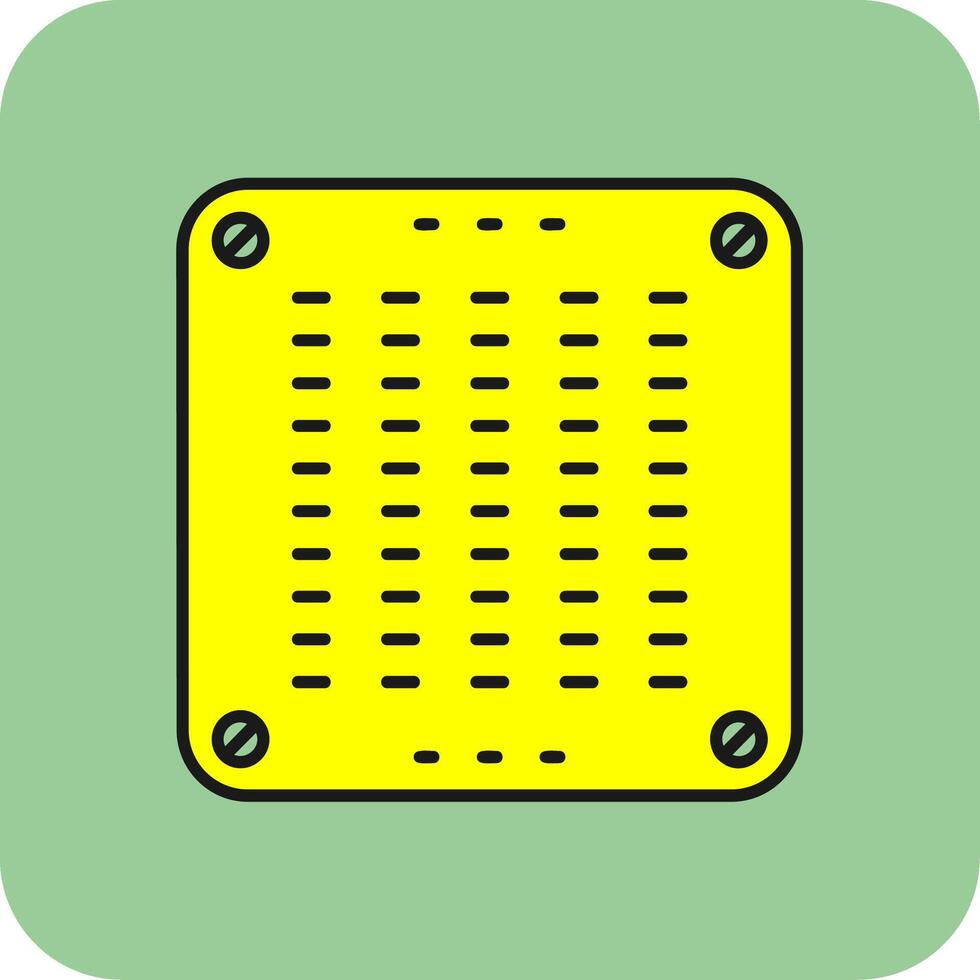Air conditioner Filled Yellow Icon vector