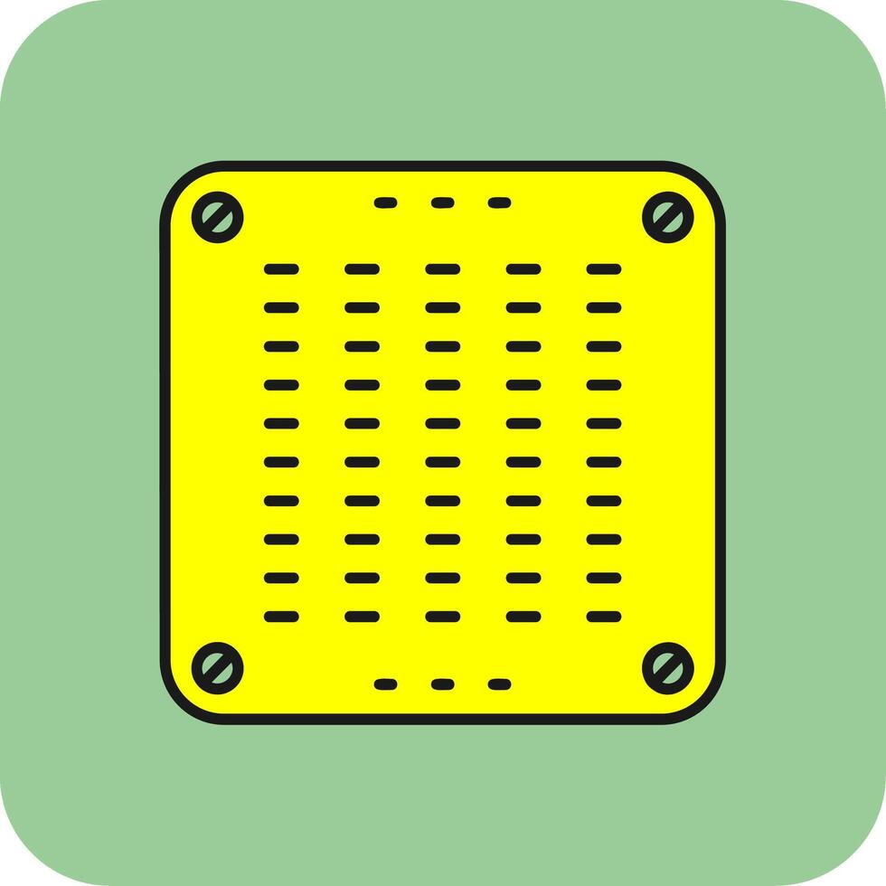 Air conditioner Filled Yellow Icon vector