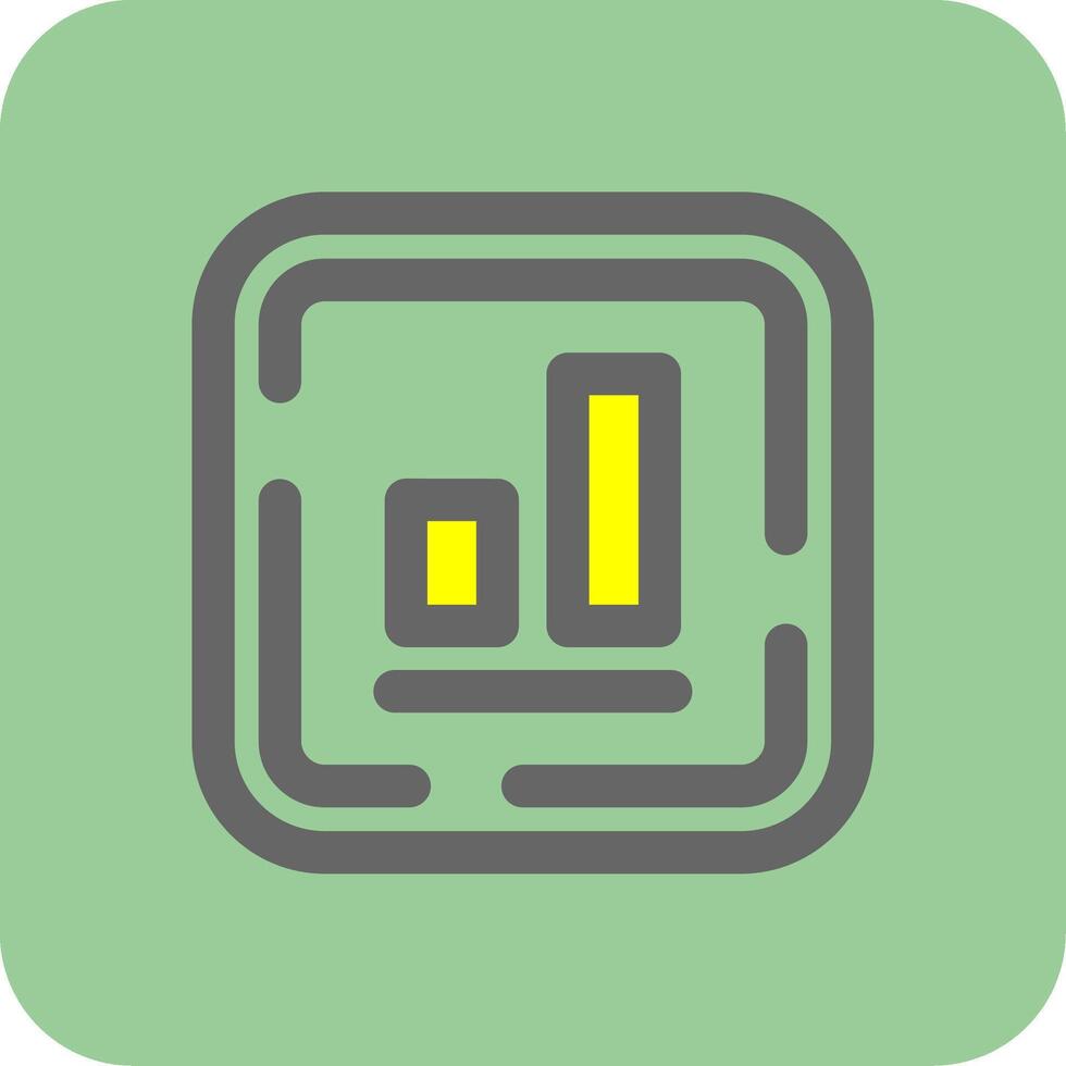 Bottom alignment Filled Yellow Icon vector