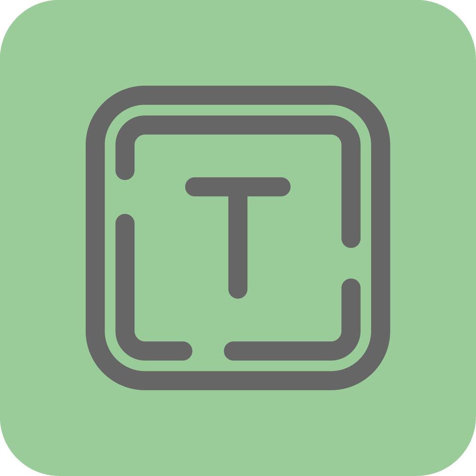Letter t Filled Yellow Icon vector
